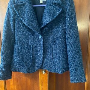 Michael Kors Navy Tweed Blazer